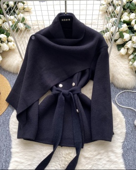 Bandage woolen coat Korean style scarves for women