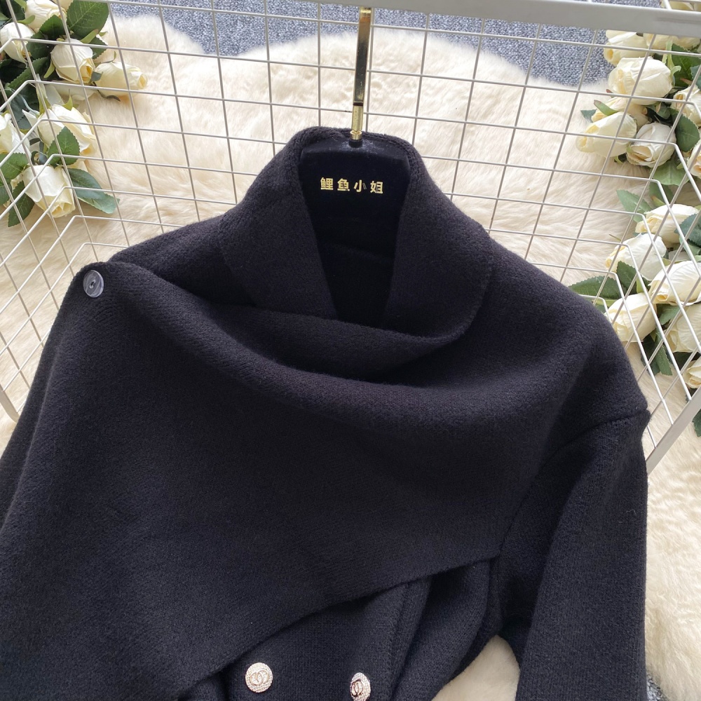 Bandage woolen coat Korean style scarves for women