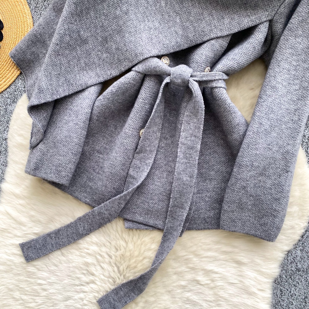 Bandage woolen coat Korean style scarves for women