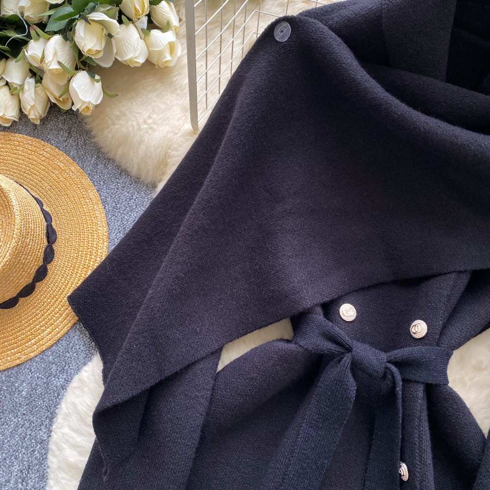 Bandage woolen coat Korean style scarves for women