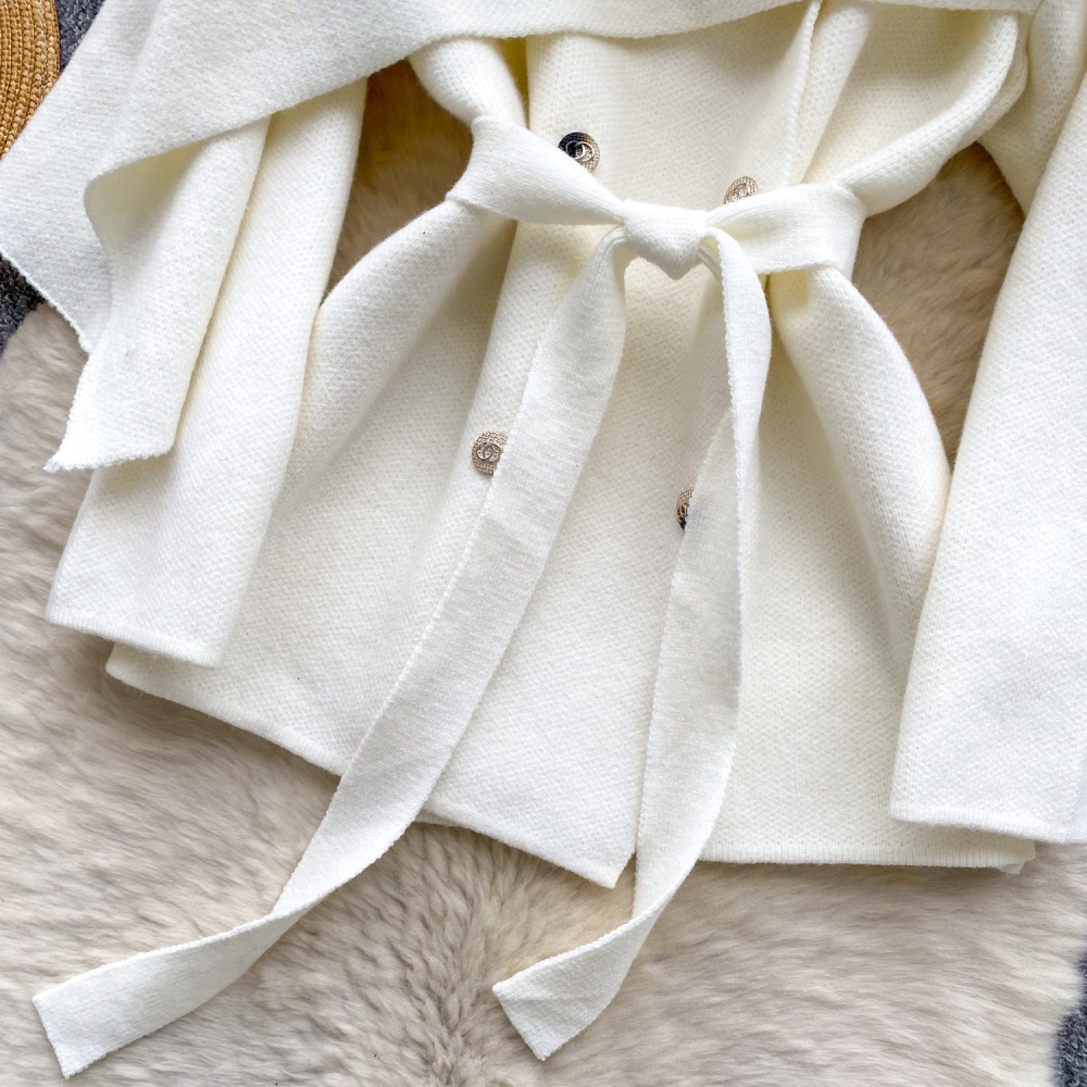 Bandage woolen coat Korean style scarves for women