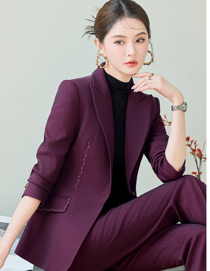 Wedding host coat commuting a buckle business suit for women