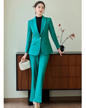 Commuting coat slim suit pants 2pcs set for women