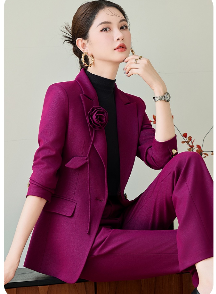 Commuting suit pants business suit 2pcs set for women