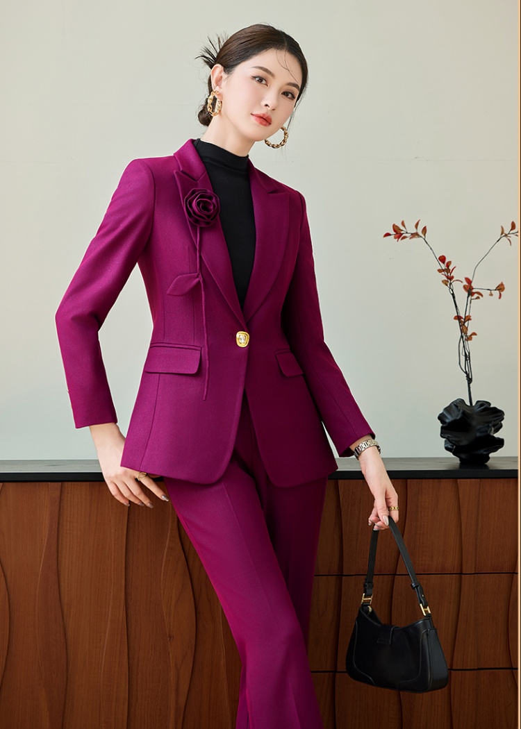 Commuting suit pants business suit 2pcs set for women