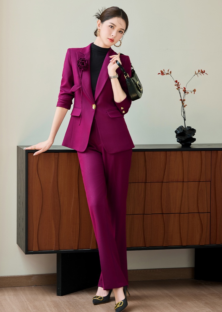 Commuting suit pants business suit 2pcs set for women