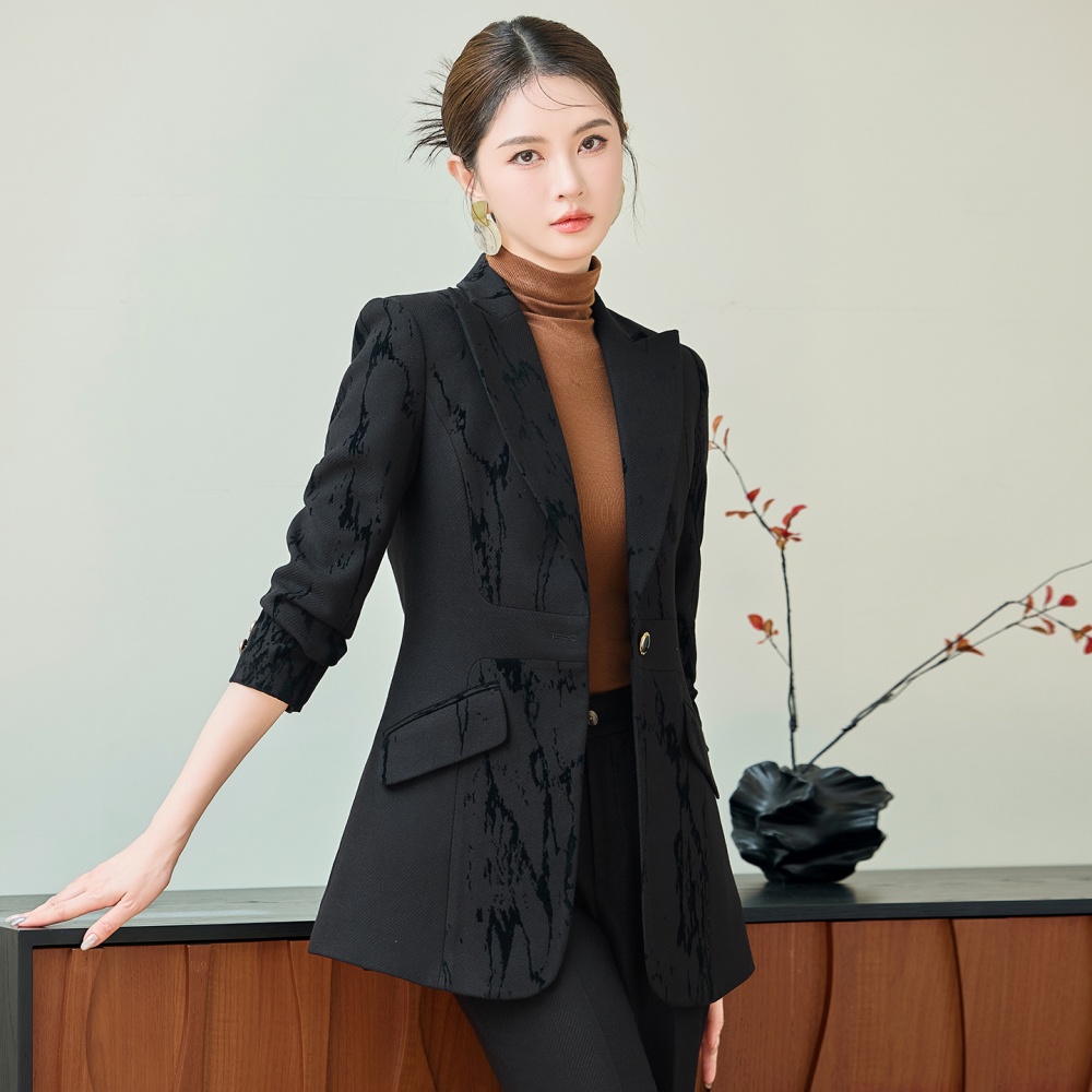 Commuting a buckle overalls coat wedding slim business suit