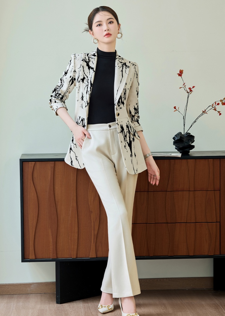 A buckle suit pants host business suit 2pcs set