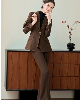 Autumn overalls business suit slim coat 2pcs set for women
