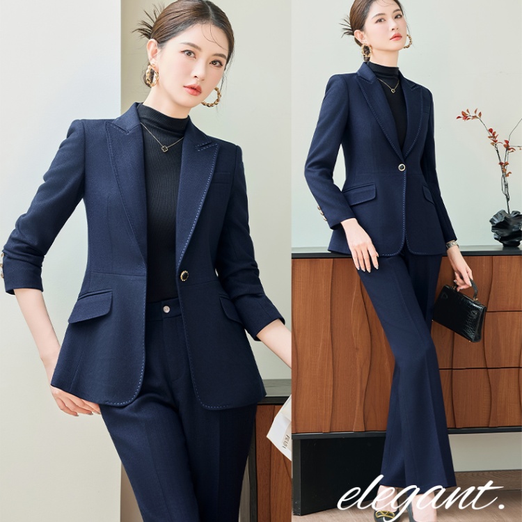 Autumn overalls business suit slim coat 2pcs set for women