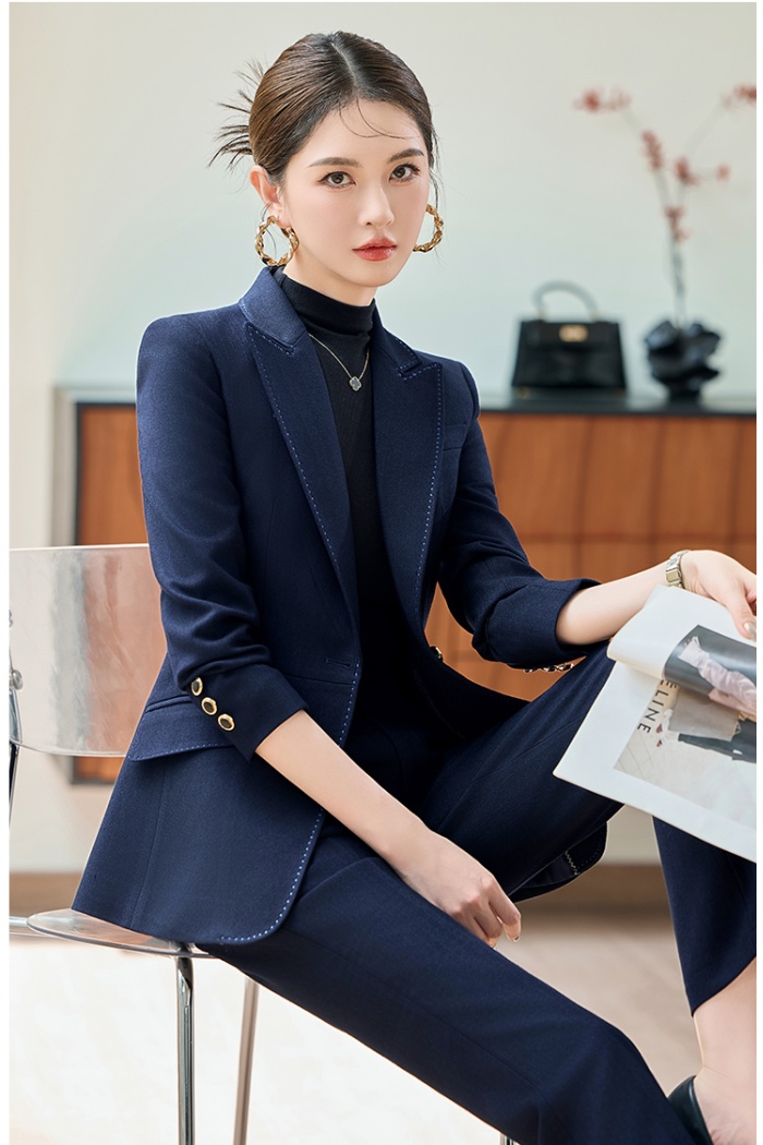 Autumn overalls business suit slim coat 2pcs set for women