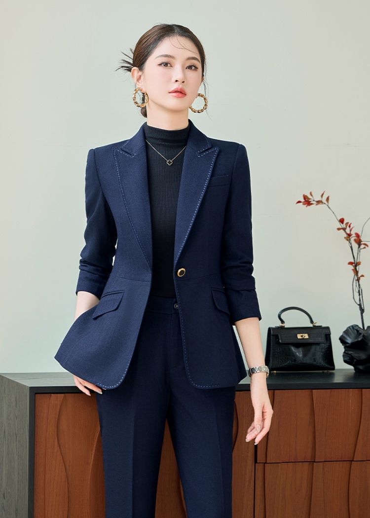 Autumn overalls business suit slim coat 2pcs set for women