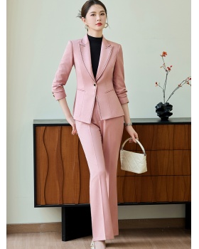 A buckle wedding suit pants overalls coat 2pcs set for women