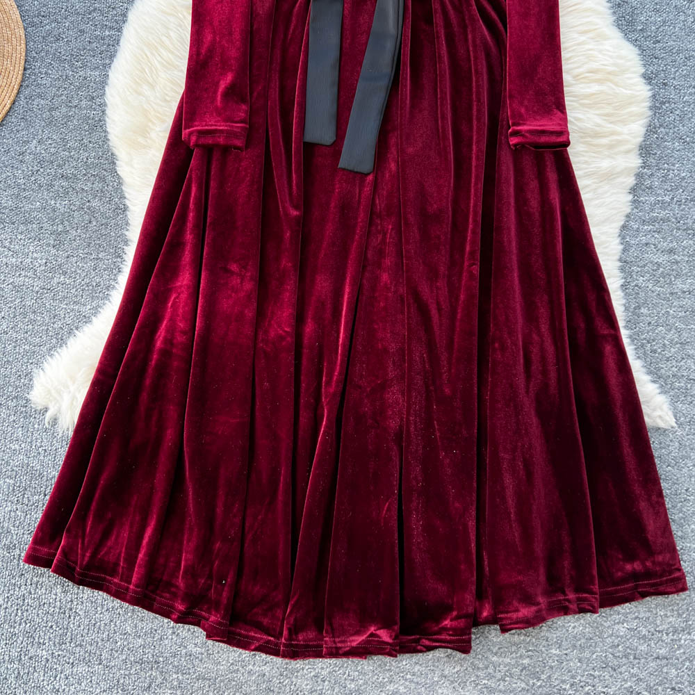 Bandage slim dress ladies long dress for women
