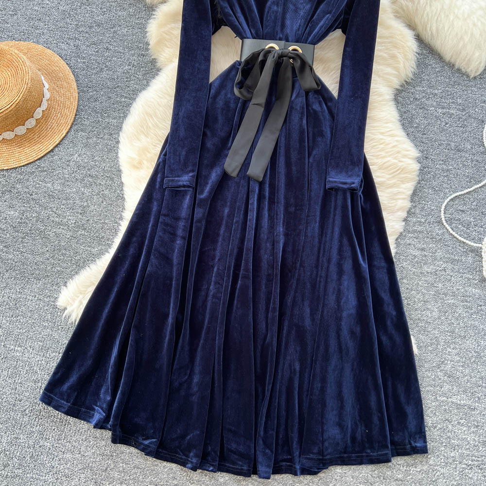 Bandage slim dress ladies long dress for women
