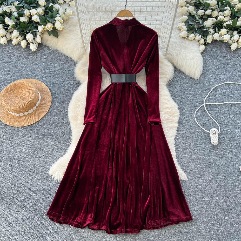 Bandage slim dress ladies long dress for women