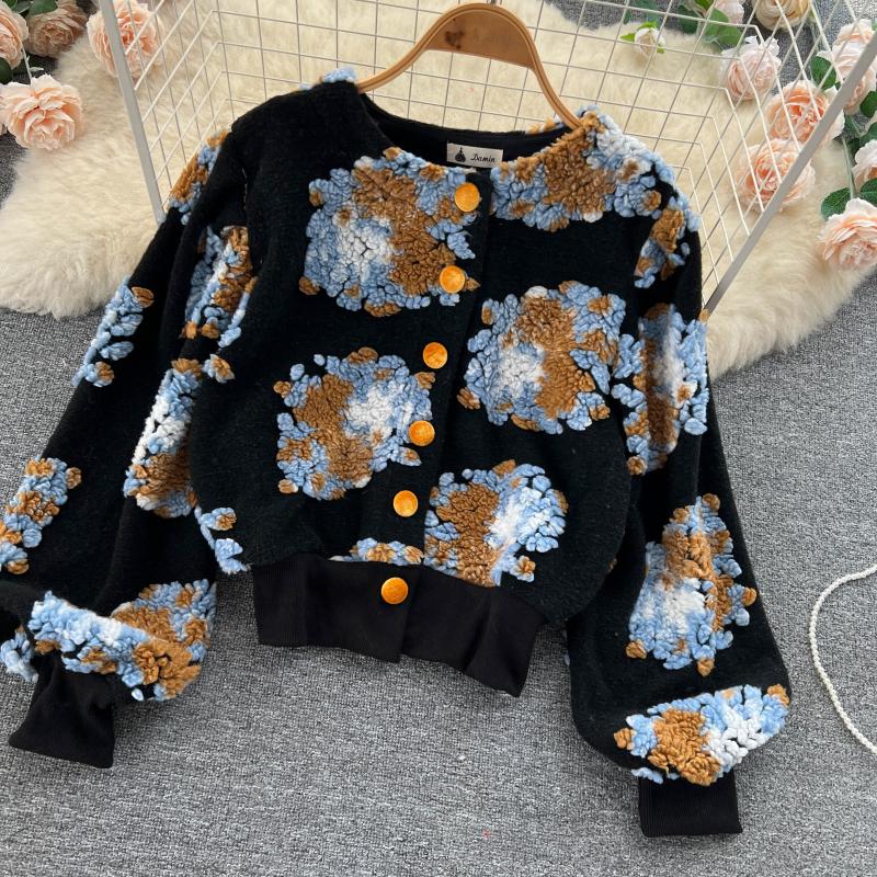 Autumn and winter retro jacket single-breasted cardigan