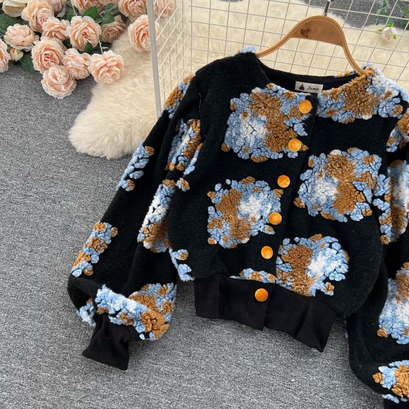 Autumn and winter retro jacket single-breasted cardigan