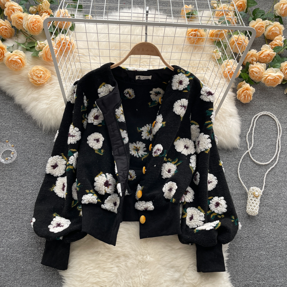Autumn and winter retro jacket single-breasted cardigan