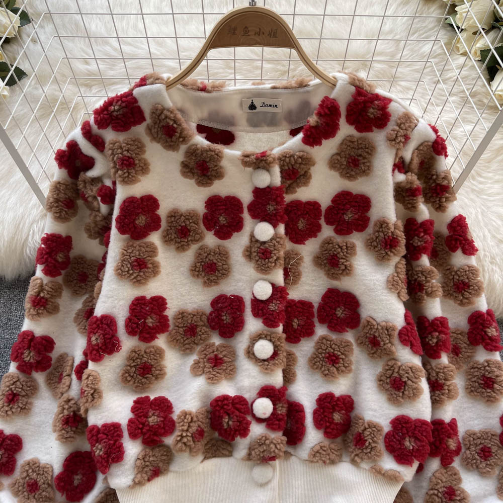 Autumn and winter retro jacket single-breasted cardigan