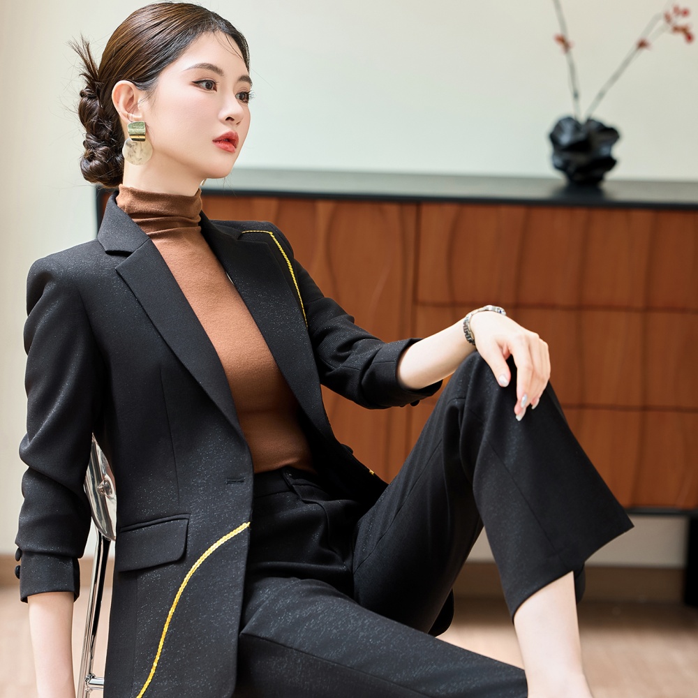 Autumn profession business suit slim host coat for women