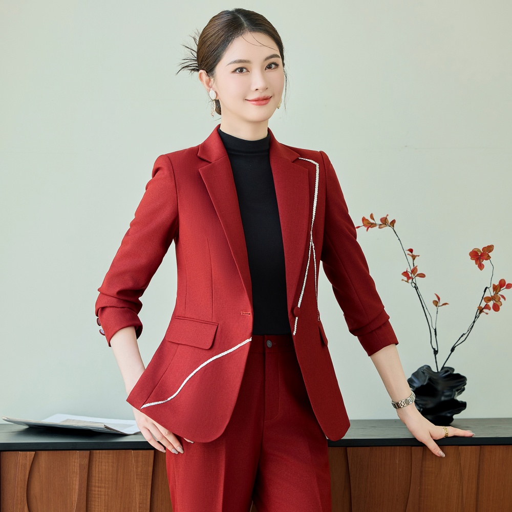 Autumn profession business suit slim host coat for women