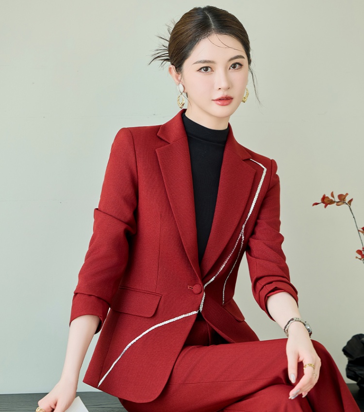 Autumn profession business suit slim host coat for women