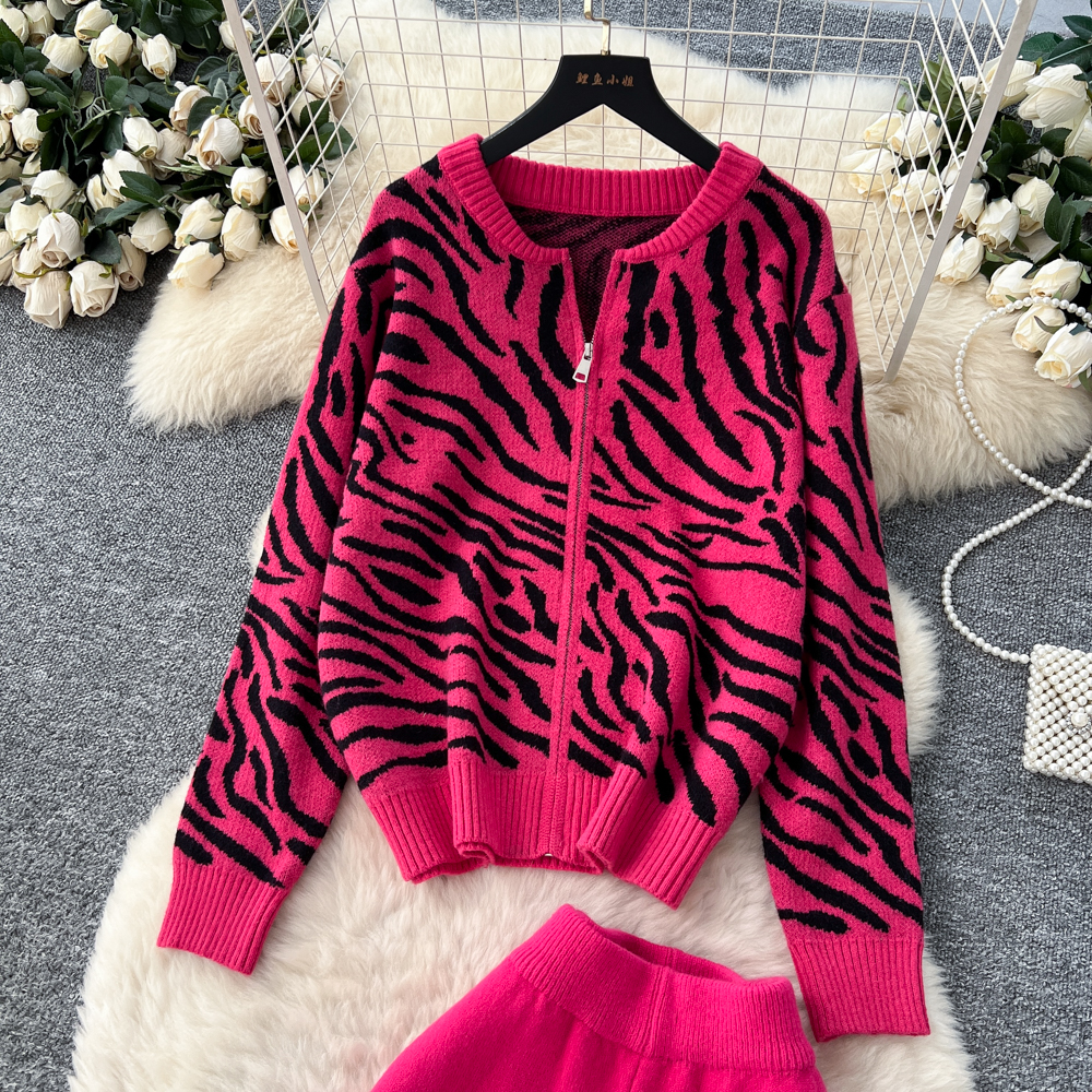 Fashion wide leg pants printing tops a set for women