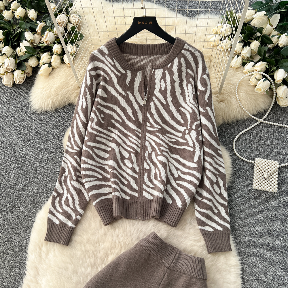 Fashion wide leg pants printing tops a set for women