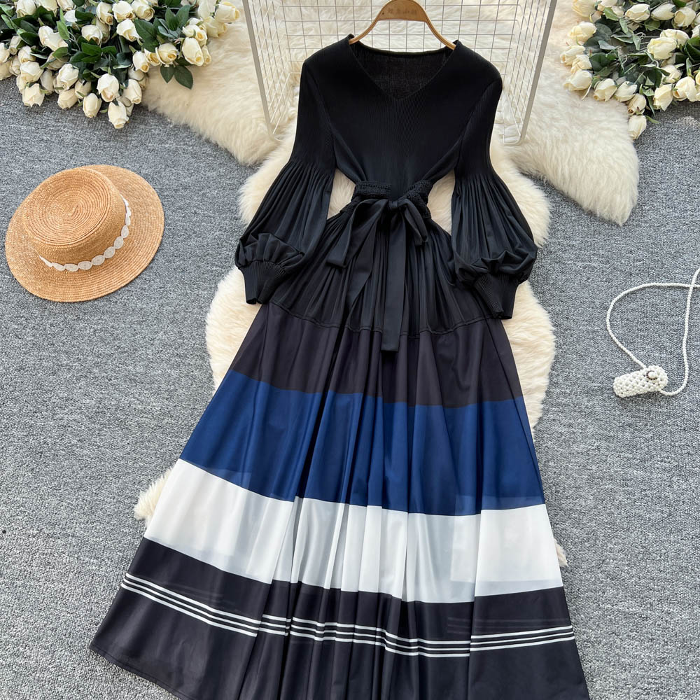Printing dress bandage long dress for women