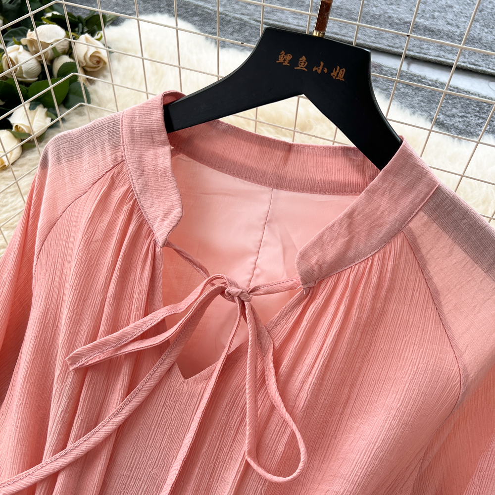 Autumn and winter embroidery frenum dress tender hollow long dress