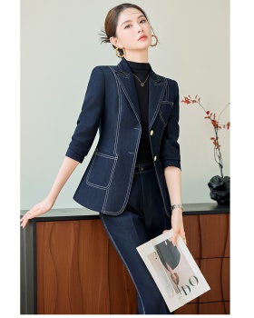 Slim a buckle coat commuting profession business suit 2pcs set