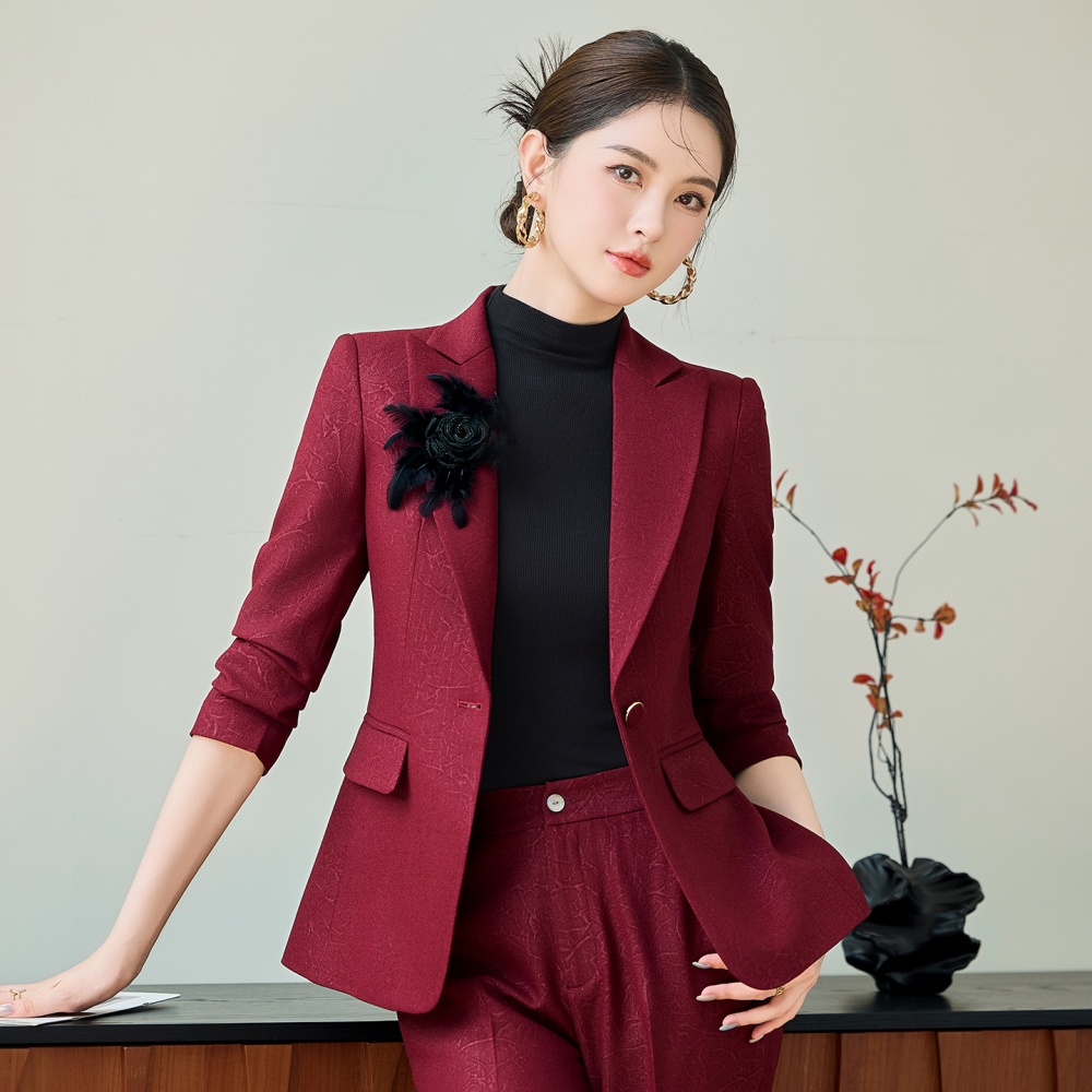 Slim profession overalls coat a buckle host business suit