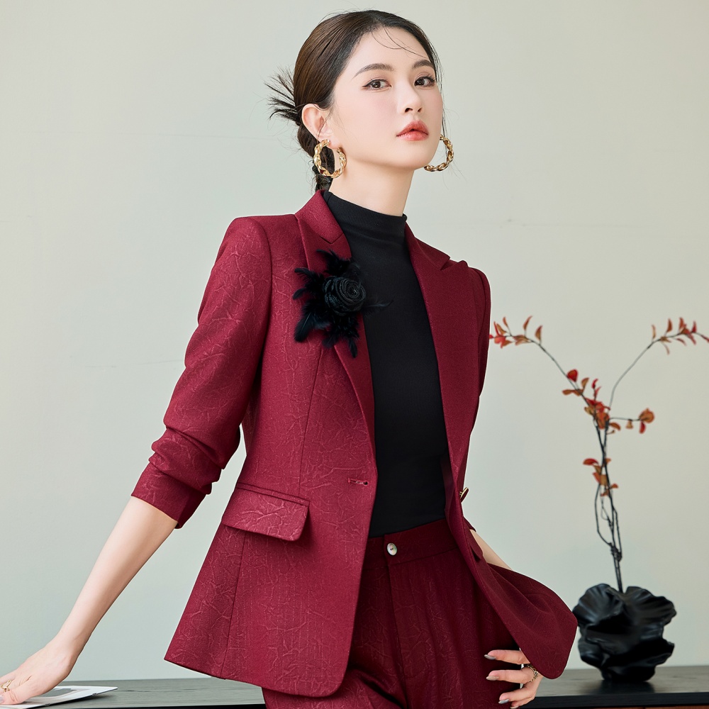 Slim profession overalls coat a buckle host business suit