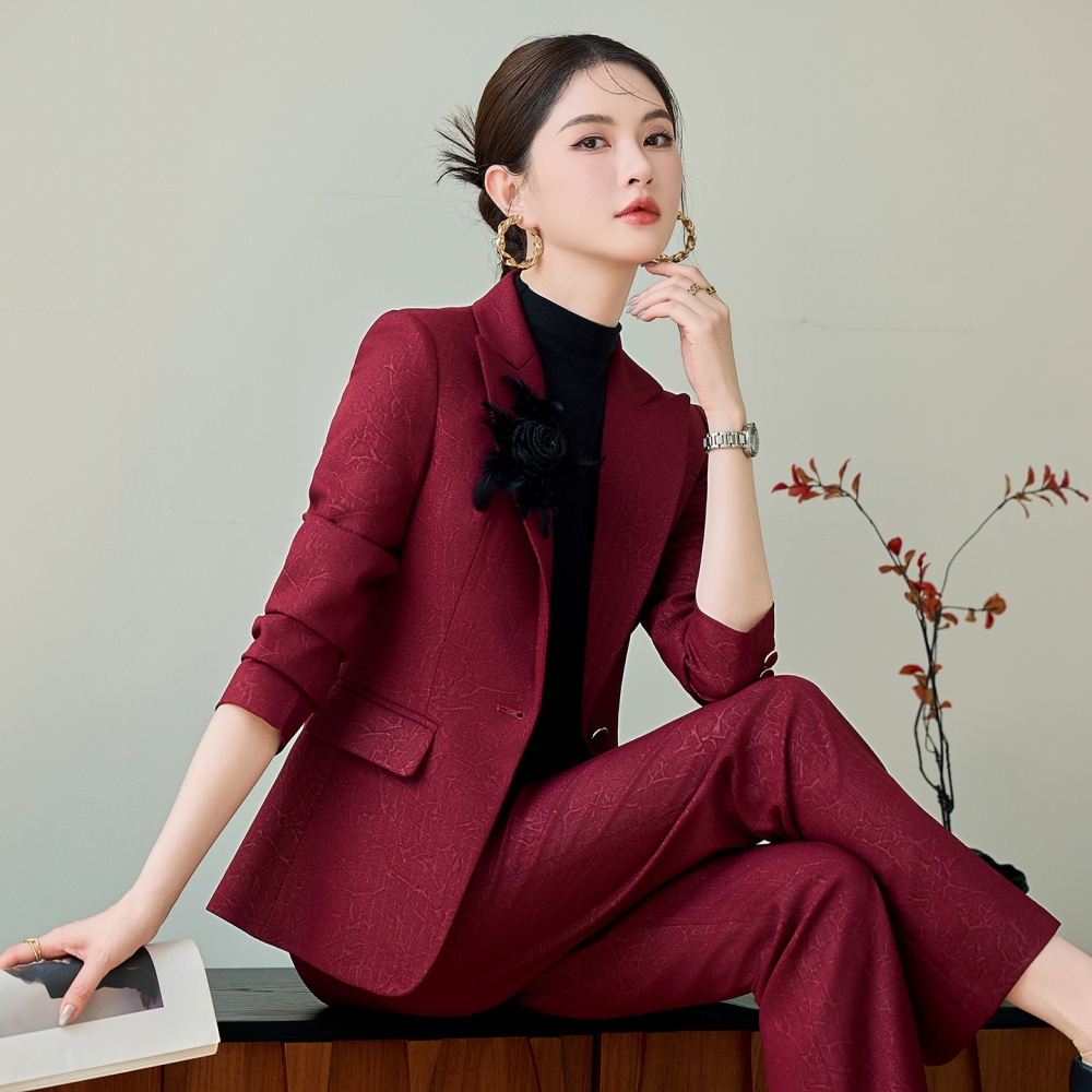 Slim profession overalls coat a buckle host business suit