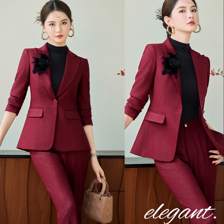 Host business suit commuting suit pants 2pcs set for women