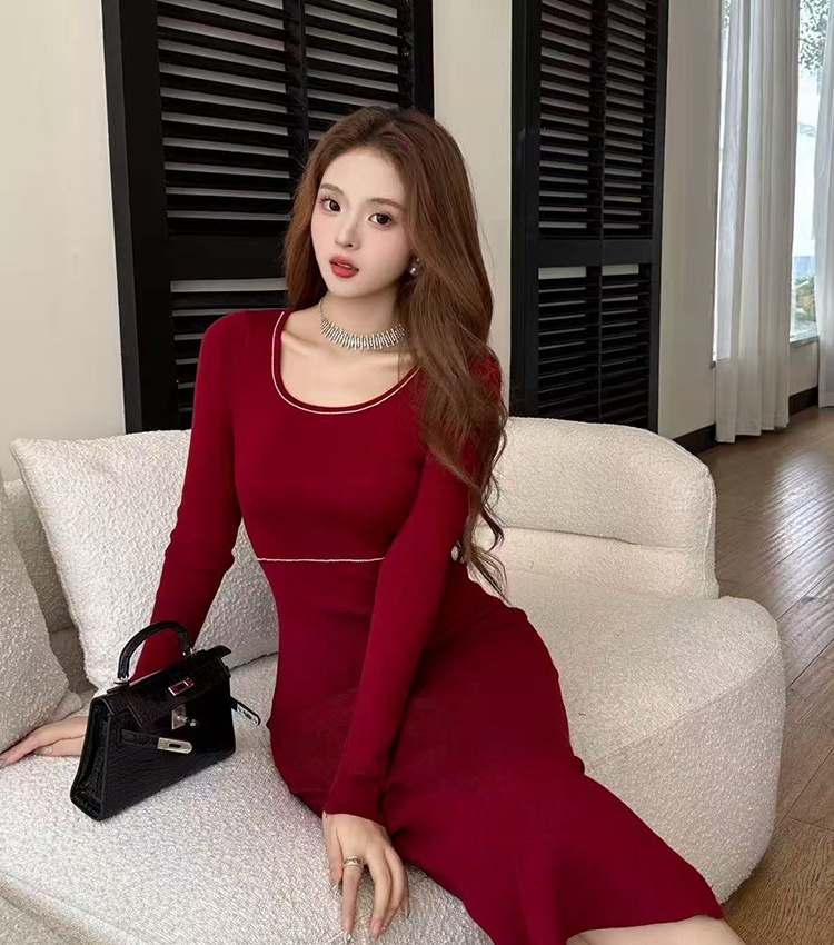Autumn and winter dress temperament long dress for women