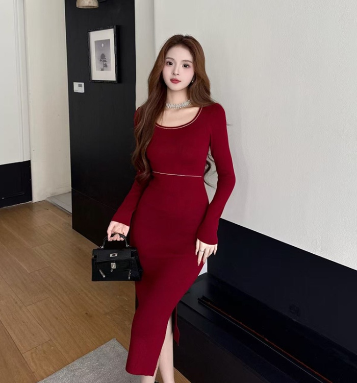 Autumn and winter dress temperament long dress for women