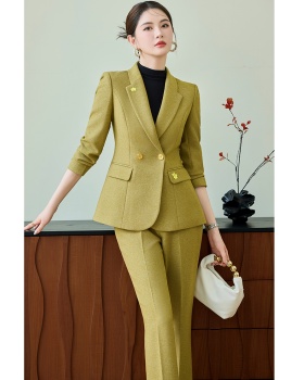 Profession a buckle suit pants commuting coat 2pcs set