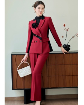 Autumn suit pants wedding coat 2pcs set for women