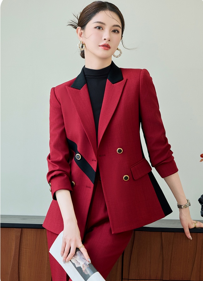 Autumn suit pants wedding coat 2pcs set for women