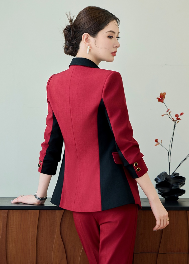 Autumn suit pants wedding coat 2pcs set for women