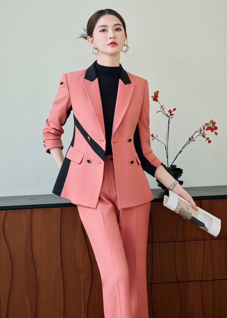 Autumn suit pants wedding coat 2pcs set for women