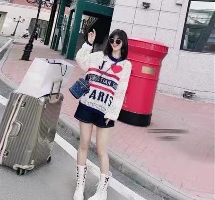 Mixed colors autumn sweater heart splice cardigan for women