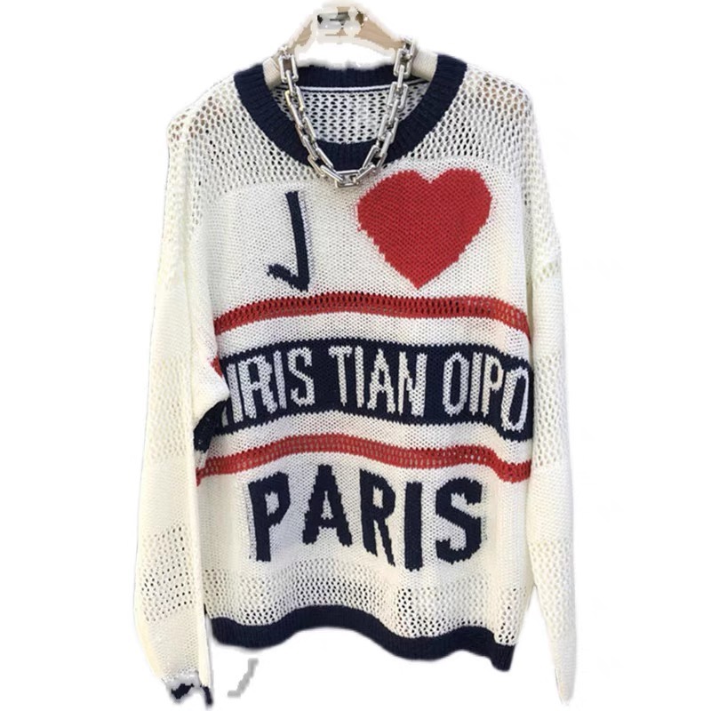 Mixed colors autumn sweater heart splice cardigan for women
