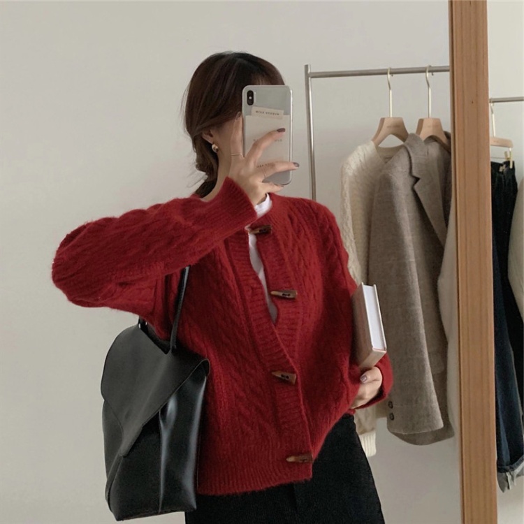Spring short cardigan Korean style sweater for women
