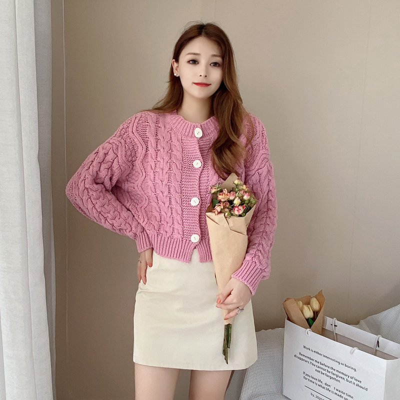 Twist loose tops tender cardigan for women