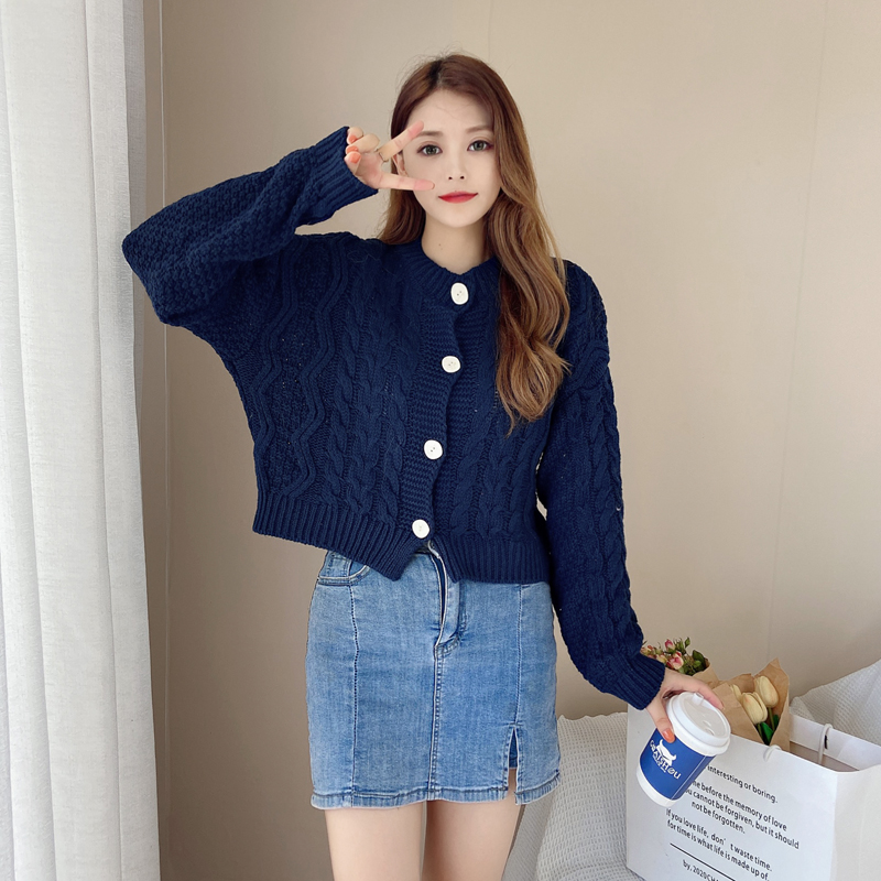 Twist loose tops tender cardigan for women