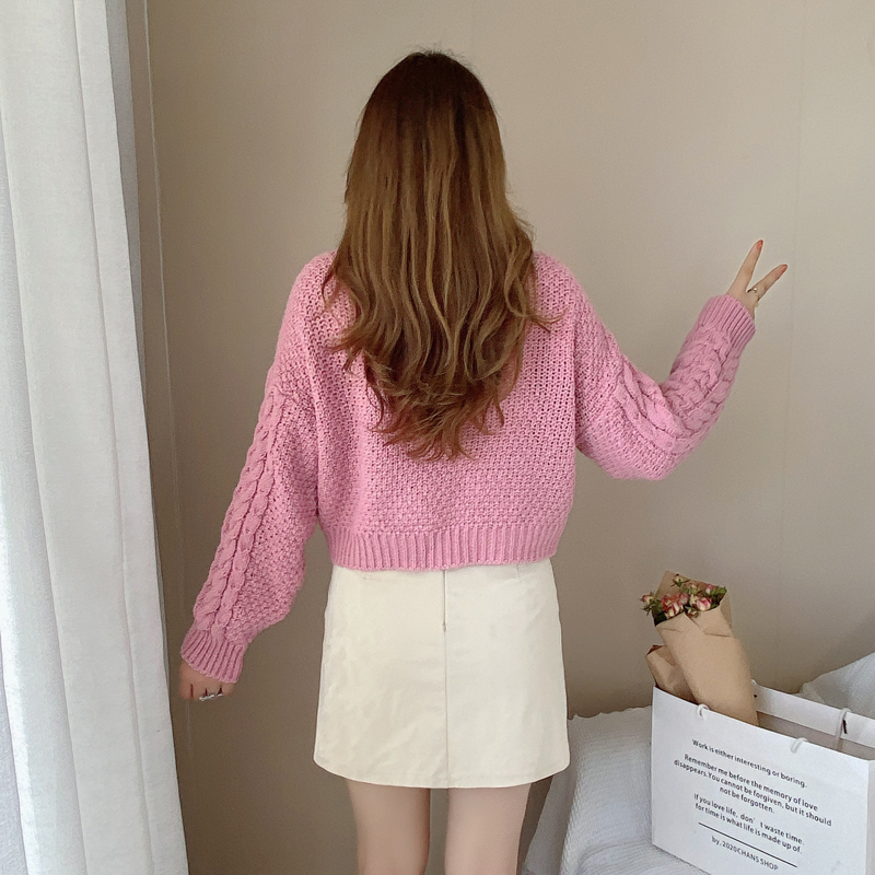 Twist loose tops tender cardigan for women