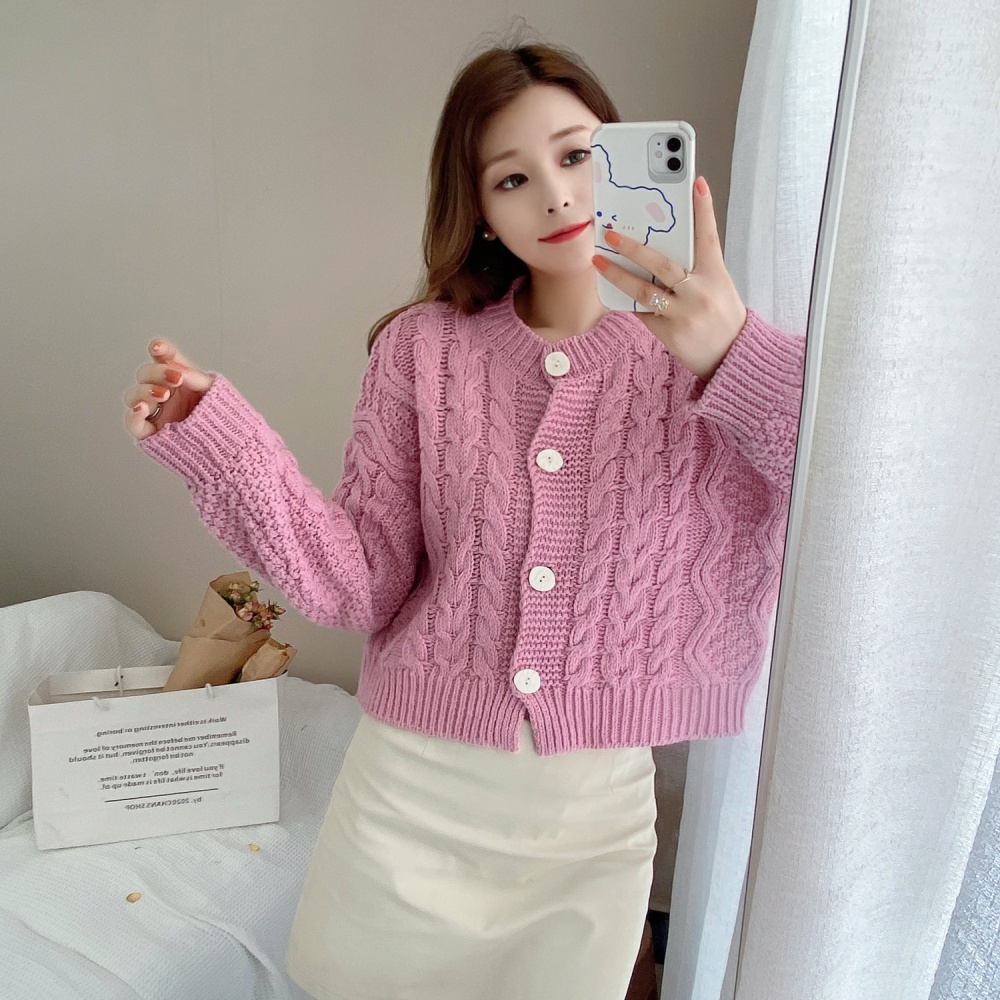 Twist loose tops tender cardigan for women